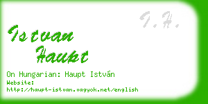 istvan haupt business card